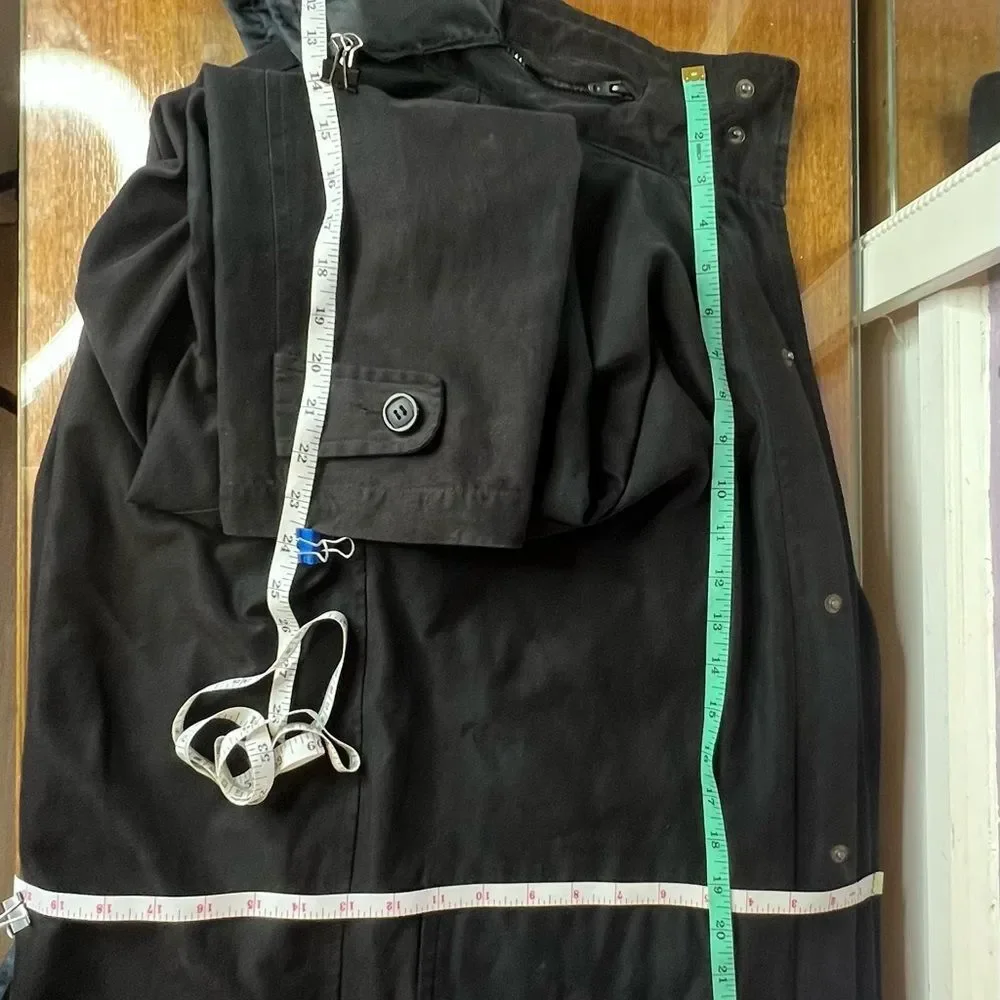 Giorgio Armani SZ M Black/Charcoal Raincoat With Invisible Rain-hat
